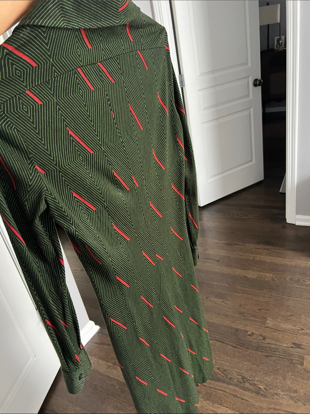 Dianne Von Furstenberg 1970’s vintage Green Button-Front Midi Dress - Picture 5 of 5